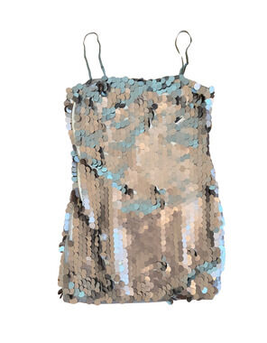 More To Come - Yarina Mini Dress - Matte Silver  - S (Like New)